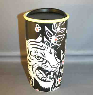 Starbucks Black White Tiger New 2018 Ceramic Traveler Tumbler Sumatra Mug 12 Oz - Sold on eBay Nov, 22nd 2018 for $29.99