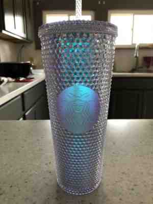 Starbucks 2018 Holiday Iridescent Rainbow Glitter Tumbler Traveler Cold Cup - Sold on eBay Nov, 22nd 2018 for $32.99