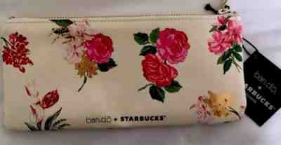Bando Starbucks Limited Edition Pencil Pouch Rose Pink Flowers ???? Zipper NWT - Sold on eBay Nov, 12th 2018 for $34.95