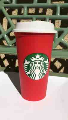 STARBUCKS RED 16 oz. TRAVEL REUSABLE LIMITED EDITION HOLIDAY CHRISTMAS 2018 CUP - Sold on eBay Nov, 12th 2018 for $10.95
