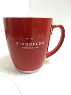 Starbucks Coffee Co Mug Abbey Red White Trim 2008 16oz "est 1971" Large Cup - Sold on eBay Nov, 7th 2018 for $18.99