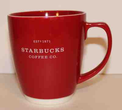 Starbucks Coffee Co Est 1971 Red Mug White Trim 2007 Cup Big 18 fl oz Dishwasher - Sold on eBay Sep, 14th 2018 for $11.95