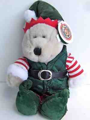 Starbucks Bearista 2001 Holiday Elf 10" Bean Bag Bear Animal Plush New with Tag - Sold on eBay Nov, 24th 2018 for $10.99