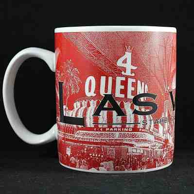 STARBUCKS Coffee Mug 2002 Las Vegas Red 18 oz Architecture Skyline Series 1 NWOB - Sold on eBay Nov, 24th 2018 for $6.99