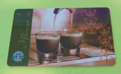 VERY RARE VHTF Starbucks 2002 Taiwan "DOUBLE SHOT" Card *MINT/NEAR MINT* - Sold on eBay Nov, 23rd 2018 for $34.79