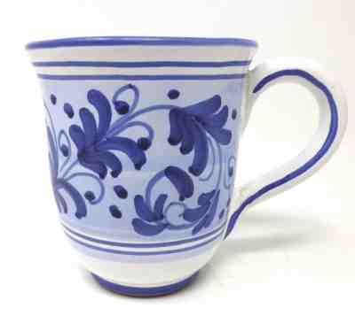 Starbucks 2003 Barista Mug Blue White Glazed Terracotta Hand painted Italy  - Sold on eBay Nov, 24th 2018 for $24.91