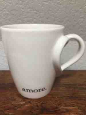 Starbucks Barista 2003 Amore White Ceramic Cup Mug Heart Handle Heart EXCELLENT - Sold on eBay Oct, 8th 2018 for $12.95