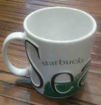 2003 Starbucks Seattle Embossed coffee mug 20 oz  HTF New Condition NO tag - Sold on eBay Oct, 3rd 2018 for $15.87