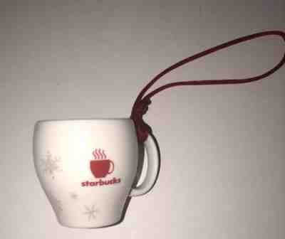 Starbucks 2003 Mini-Cup Hanging Christmas Ornament with Embossed Snowflakes - Sold on eBay Oct, 3rd 2018 for $11.99