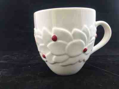 Starbucks Mug Christmas White Red Berries Holly Poinsettia 16 Oz Coffee Cup 2004 - Sold on eBay Nov, 24th 2018 for $21.99
