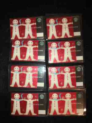 8 x Starbucks card Gingerbread Christmas 2004 Old Logo.NEW - Sold on eBay Nov, 11th 2018 for $7.99