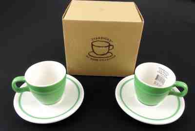 Starbucks 2004 Cappuccino Tea Coffee Cup and Saucer Set At Home Collection 3 oz  - Sold on eBay Nov, 10th 2018 for $9.99