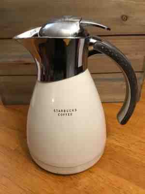 Stylish Starbucks White Coffee Tea Carafe Pitcher Server 32oz 2005 GUC - Sold on eBay Nov, 23rd 2018 for $5.49