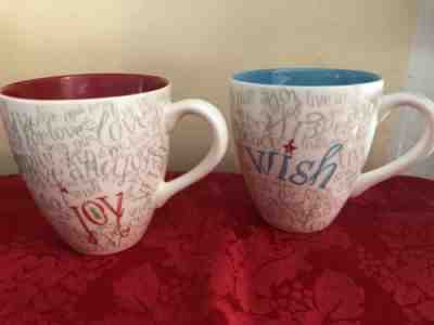 STARBUCKS CHRISTMAS MUGS 2005 WISH JOY VERY NICE 12 Oz - Sold on eBay Nov, 23rd 2018 for $12.50