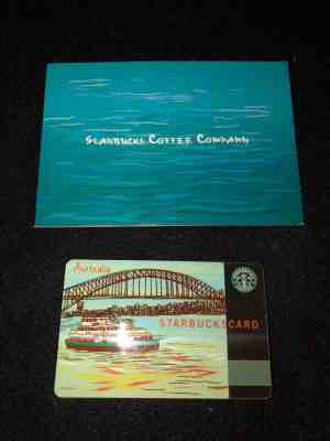 Starbucks Card Australia Sydney Bridge 2005 Old logo + sleeve! - Sold on eBay Nov, 11th 2018 for $14.98