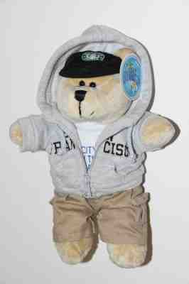 2006 NWT San Francisco STARBUCKS Bearista Teddy Bear Mint plush stuffed hoody  - Sold on eBay Nov, 24th 2018 for $22.95