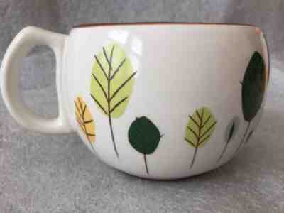 Starbucks 2007 Retro Leaf Autumn Tree Leaves Coffee Mug Cup 9 oz. Embossed - Sold on eBay Nov, 24th 2018 for $7.96