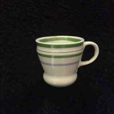 STARBUCKS Green Stripe Taster  Espresso 3 OZ Mug - 2007 - Sold on eBay Nov, 23rd 2018 for $7.00