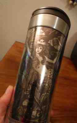 2007 Starbucks Siren Mermaid double tail insulated travel mug 16 oz  - Sold on eBay Nov, 23rd 2018 for $17.95