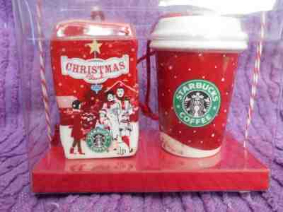  STARBUCKS Coffee To Go Cup & Coffee Blend Bag Christmas Ornaments 2007 NIB - Sold on eBay Nov, 13th 2018 for $19.99