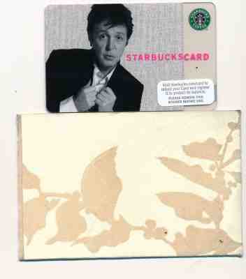 RARE Starbucks Card 2007 Paul McCartney - New MINT Old logo - Sold on eBay Nov, 13th 2018 for $8.00