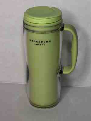 2008 Starbucks Travel Cup Mug Key Lime Green Carry Handle 16 oz - Sold on eBay Nov, 23rd 2018 for $14.99