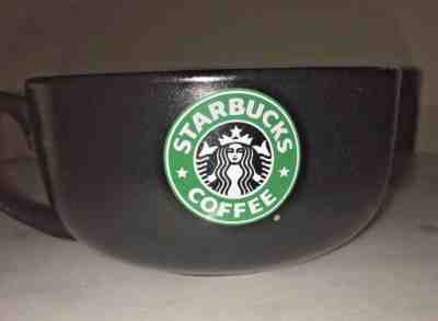 Starbucks Coffee Mug Mermaid Logo 2008 Black Wide Soup Cup Bowl  - Sold on eBay Nov, 8th 2018 for $7.25