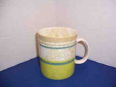 Starbucks 2008 Coffee Mug (14 oz) ZEN Tea Leaf Lime Green Teal Blue Leaves - Sold on eBay Nov, 6th 2018 for $15.00