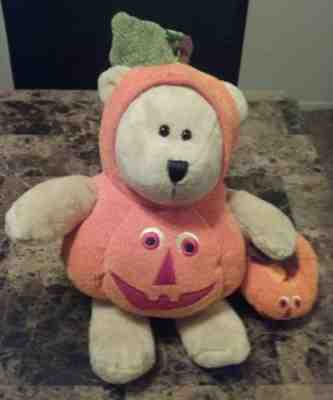 STARBUCKS COFFEE 2008 BEARISTA Halloween Pumpkin BEAR Plush Stuffed Animal - Sold on eBay Nov, 6th 2018 for $8.00