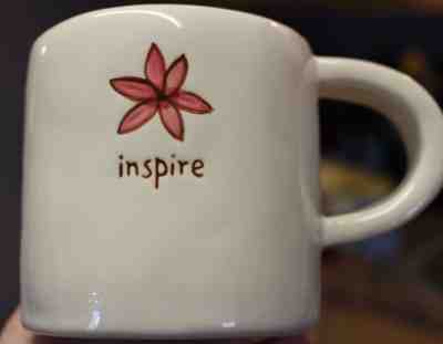 FUN Starbucks INSPIRE Mug 10 oz. 2008 Valentine's Day Artisan Pottery Style EUC  - Sold on eBay Nov, 5th 2018 for $4.35