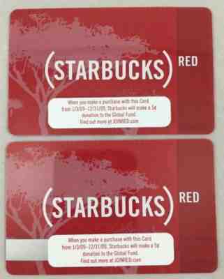 Red Global Fund Charity Starbucks Coffee Company Canada Gift Card 2008 New 6051 - Sold on eBay Nov, 4th 2018 for $10.00