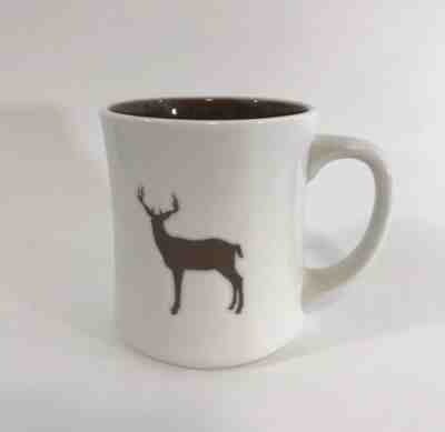  Starbucks 2008 Embossed Cream Brown Deer Stag Mug Cup New - Never Used 12 Oz.  - Sold on eBay Nov, 4th 2018 for $29.99