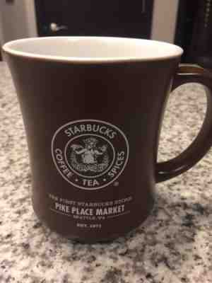 Starbucks Pike Place Market 16 oz Coffee Mug Brown Split Tail Mermaid 2008 . - Sold on eBay Nov, 4th 2018 for $12.95