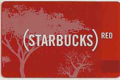 Starbucks Gift Card - (Starbucks) RED - vintage 2008 - Collector Perfect - Sold on eBay Nov, 3rd 2018 for $4.99