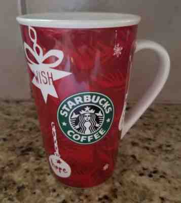 Starbucks 2009 Holiday Mug.  16oz. Peace Love Wish Hope - Sold on eBay Nov, 23rd 2018 for $8.00