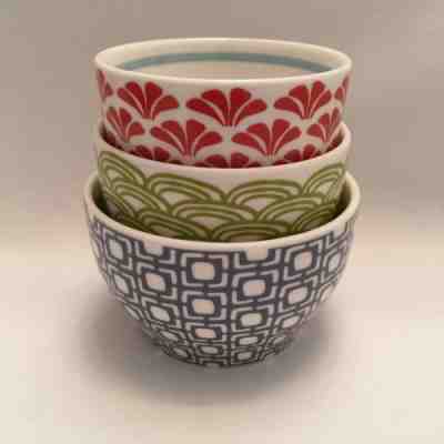 Starbucks Set of 3 New Bone China - Porcelain Nesting Snack/Drink Bowls 2009 EXC - Sold on eBay Nov, 12th 2018 for $5.50
