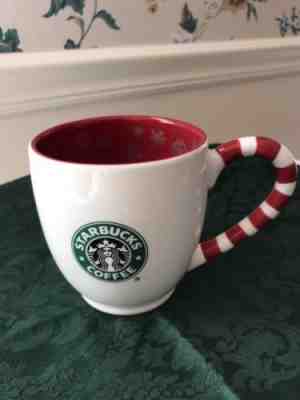 Starbucks 2010 Coffee Mug Candy Cane Handle Holiday Christmas New Bone China  - Sold on eBay Nov, 23rd 2018 for $18.00