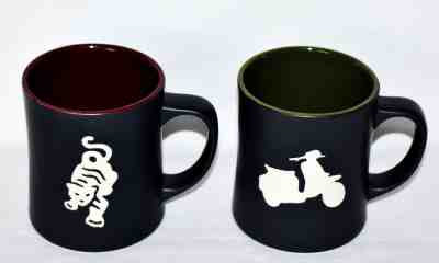 Starbucks 2011 Italian Blend Vespa / Moped Mug & 2012 Sumatra Blend Tiger Mug - Sold on eBay Nov, 24th 2018 for $39.99
