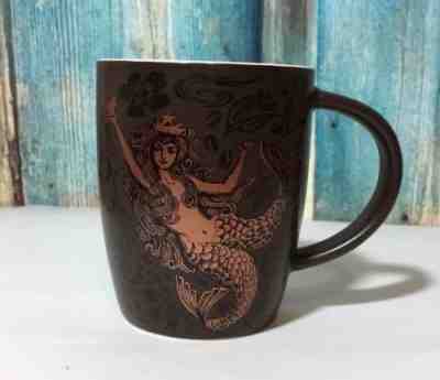 Starbucks Coffee Mug Cup 2011 Brown Mermaid Split Tail Bone China - Sold on eBay Nov, 24th 2018 for $12.00