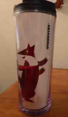 2011 Starbucks Coffee Christmas 16 oz Travel Mug "Lets Merry" Red Fox & Bird New - Sold on eBay Nov, 10th 2018 for $9.00