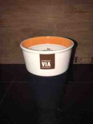 2011 Starbucks “Via Ready Brew” Coffee Cup Mug (8 oz) Rubber Grip – NO LID! - Sold on eBay Nov, 9th 2018 for $5.00