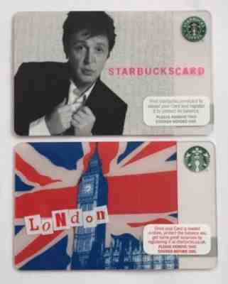 Starbucks Gift Cards. PAUL MCCARTNEY, LONDON. 2007, 2011. Mint. W/W shipping. - Sold on eBay Nov, 9th 2018 for $15.99