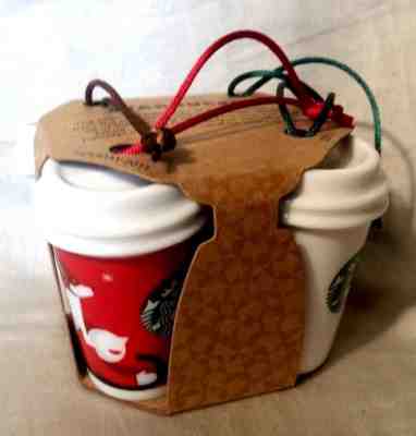 Set of 4 Starbucks Ornaments 2011 - Sold on eBay Nov, 9th 2018 for $21.99