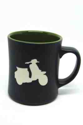 Starbucks 2011 Vespa Scooter Moped Mug Matte Grey Green Cup 16 oz. Italian Roast - Sold on eBay Nov, 9th 2018 for $8.99