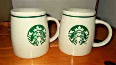 Set of 2 Starbucks No Spill Mugs with Lids 2011 Mermaid Logo - Sold on eBay Nov, 8th 2018 for $29.99