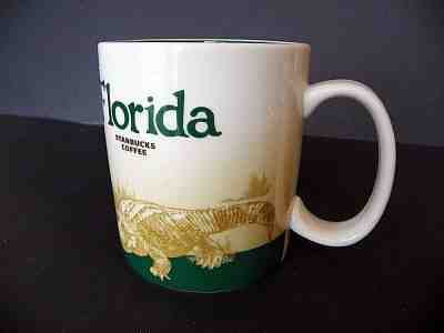 Starbucks Florida Alligator Gator Mug Cup 2011 Collector Series 16 oz - Sold on eBay Nov, 7th 2018 for $10.00
