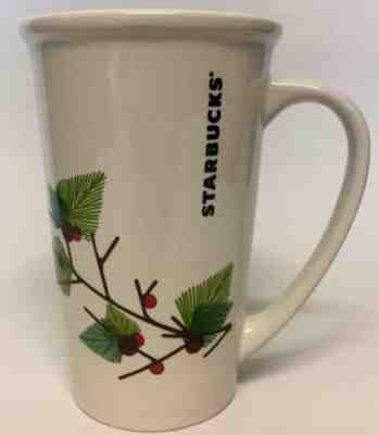 STARBUCKS TALL COFFEE MUG 2011 21.9oz CHRISTMAS Holiday Holly GRANDE LATTE EUC - Sold on eBay Nov, 5th 2018 for $4.50