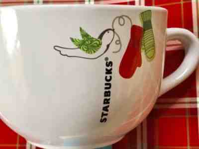 Starbucks 2011 White Holiday Xmas Mug Cup  Soup Bowl  29.1 oz/ 0.65 L - Sold on eBay Nov, 5th 2018 for $7.50