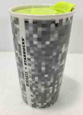 Starbucks Rodarte Pixel Double Wall Ceramic Travel Tumbler 12 oz with lid 2012 - Sold on eBay Nov, 24th 2018 for $49.72