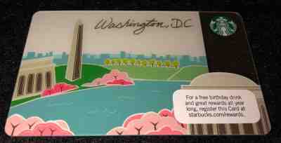 Starbucks Washington DC card 2012 NEW RARE SALE - Sold on eBay Nov, 12th 2018 for $6.95